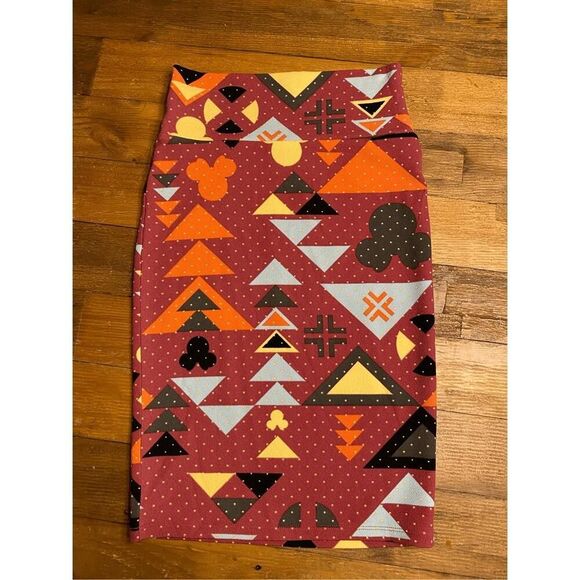 LuLaRoe Disney XS NWT Cassie skirt red Mickey Mouse - Picture 1 of 4